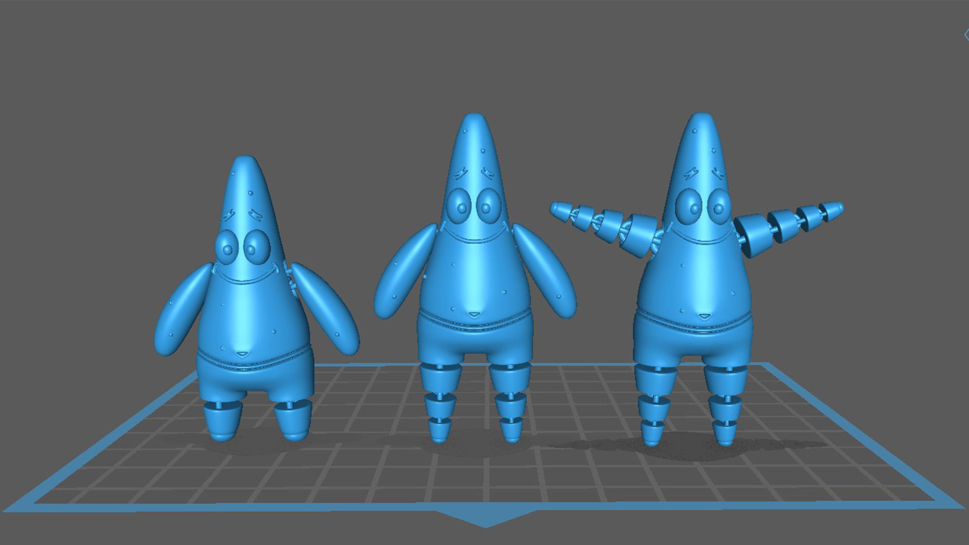 Patrick Star  3 Variants 3D print model_2