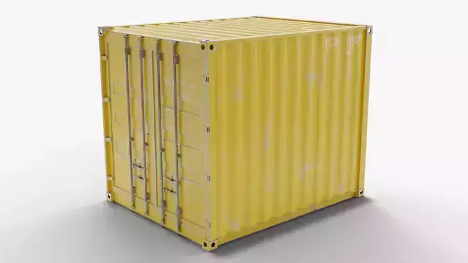 10Ft Cargo Container - Yellow - Dirty