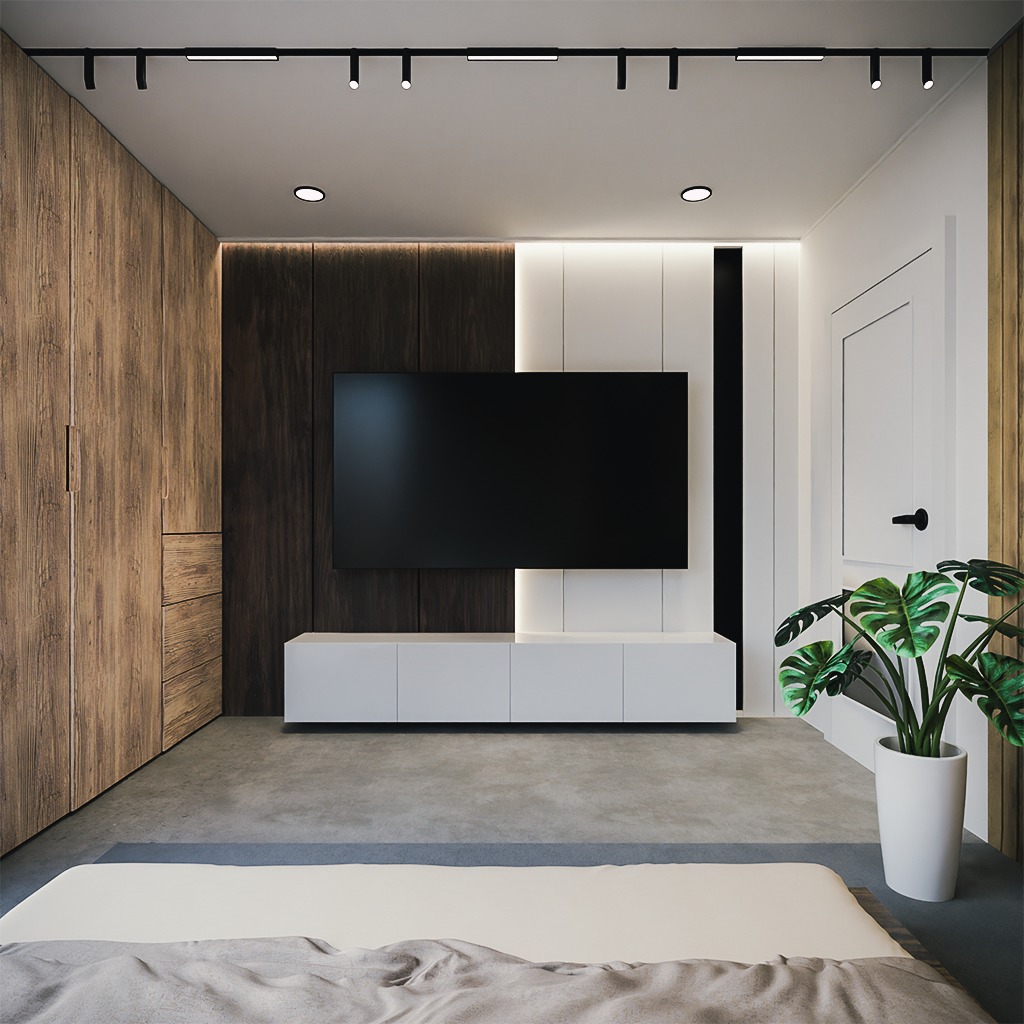 Minimalist Bedroom-Interior 3D model_4