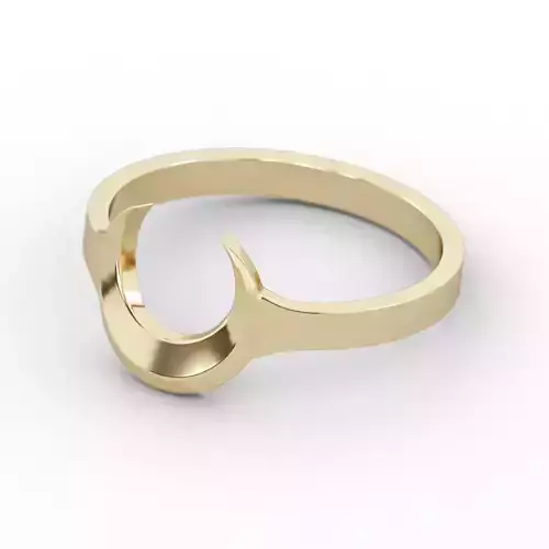 Ring moon RSize 7US 3D print model