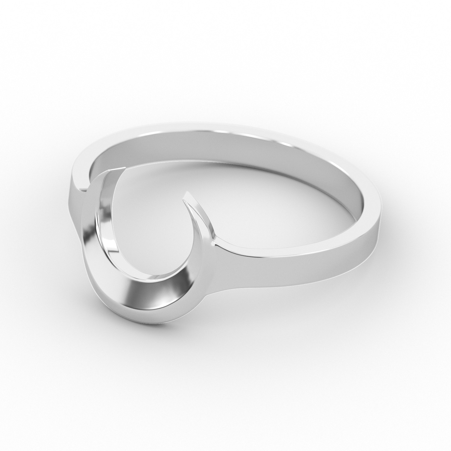 Ring moon RSize 7US 3D print model_18