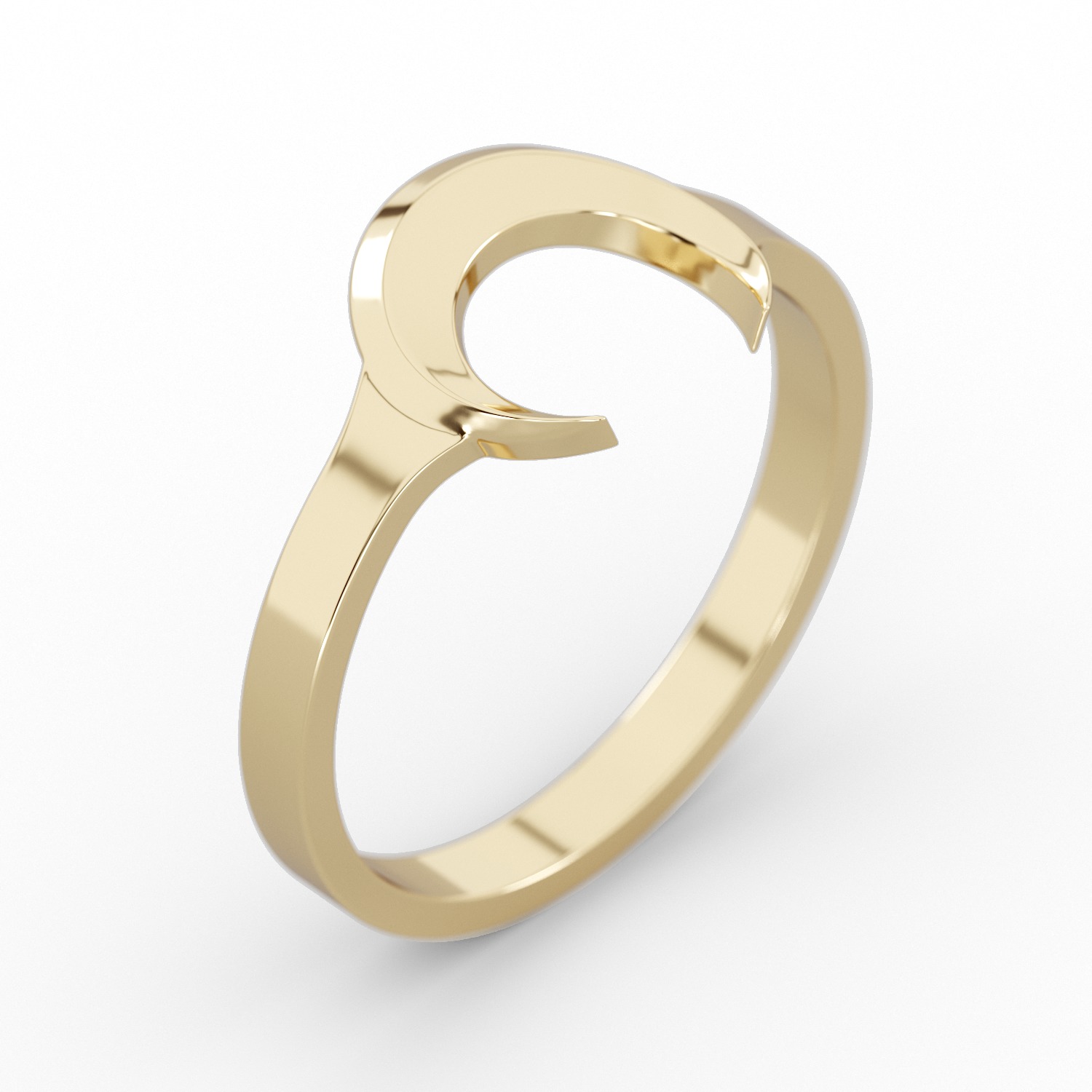 Ring moon RSize 6US 3D print model_5