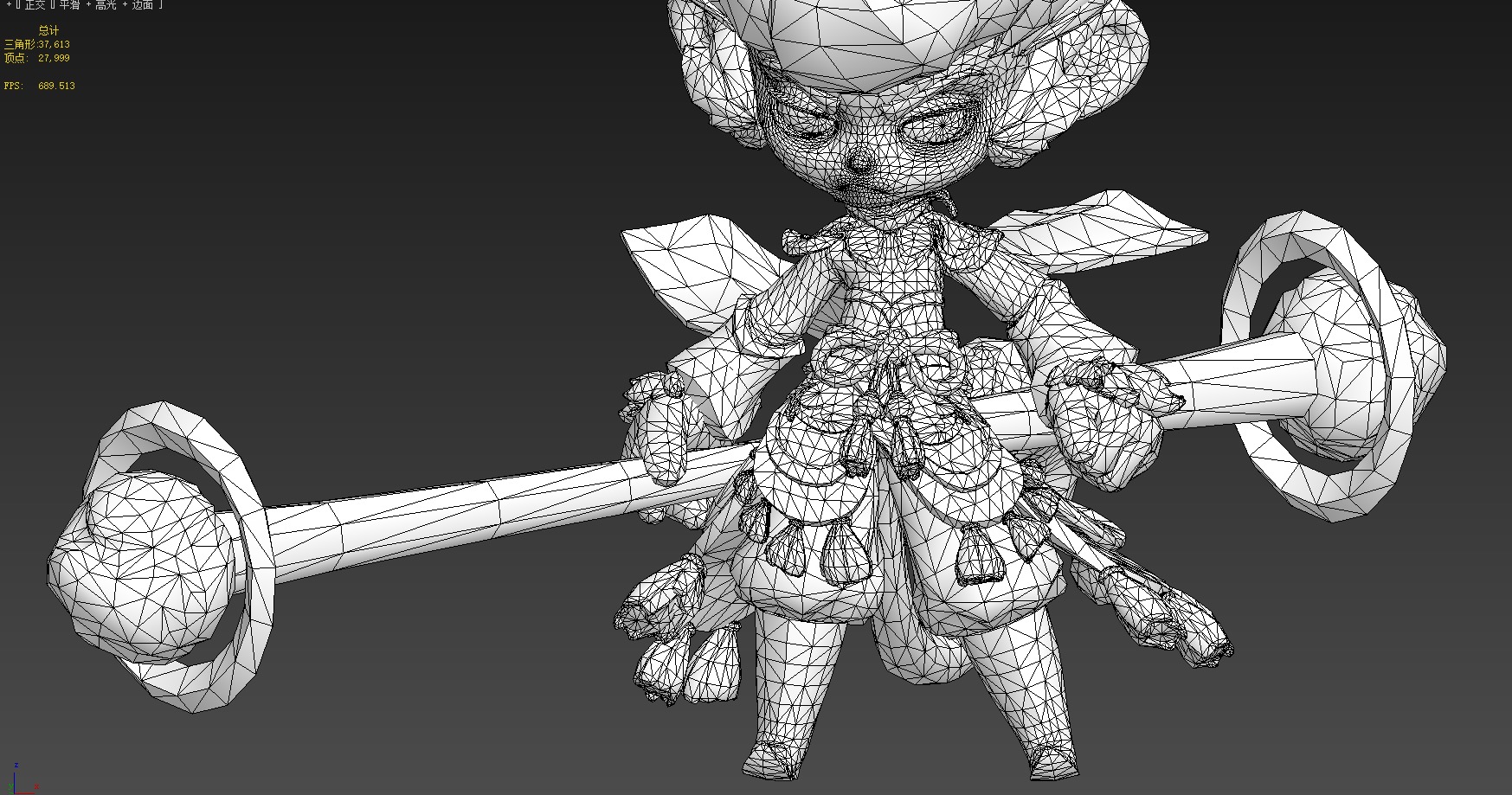 monkey Low-poly 3D model_12