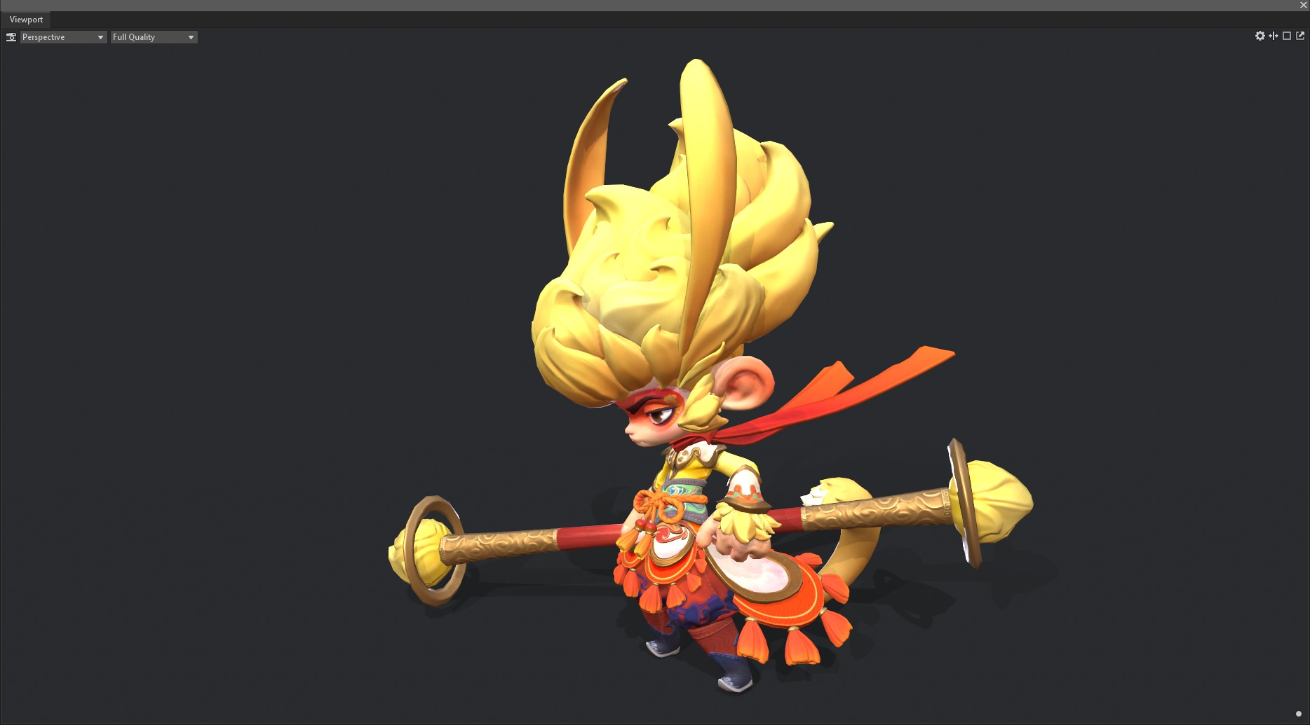 monkey Low-poly 3D model_2