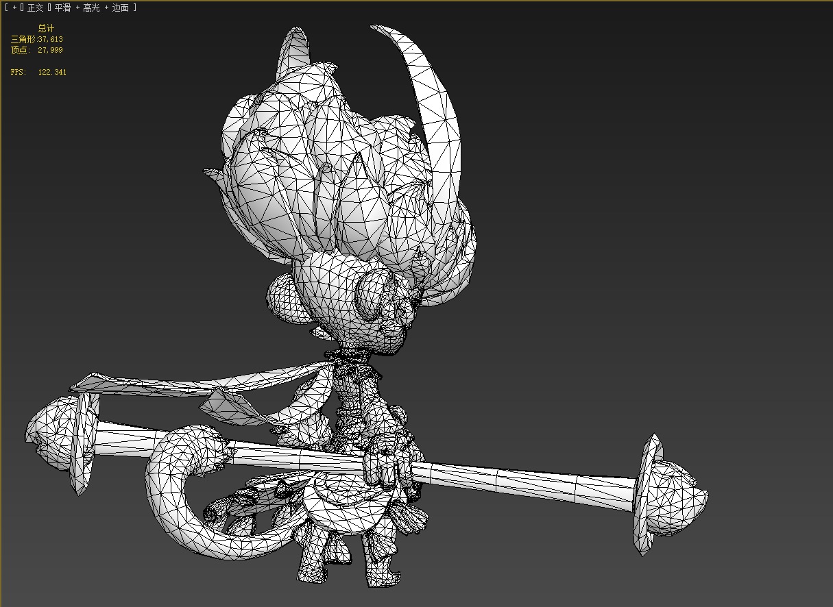 monkey Low-poly 3D model_11