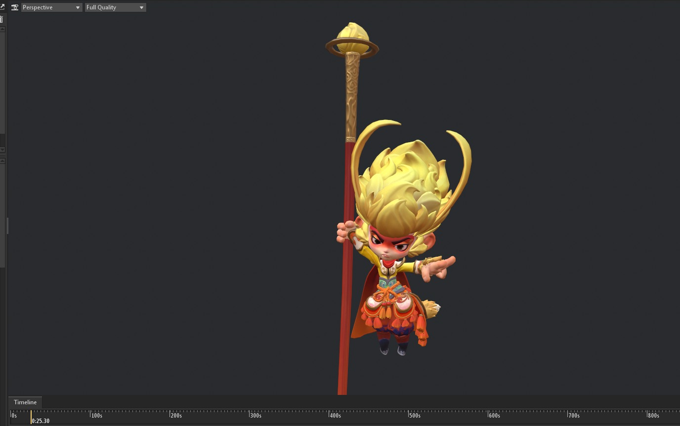 monkey Low-poly 3D model_8