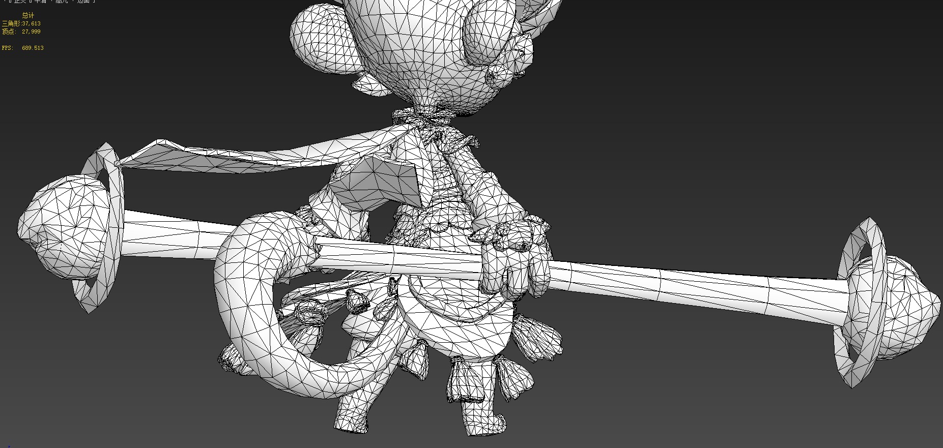 monkey Low-poly 3D model_13