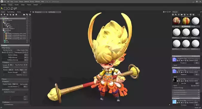 monkey Low-poly 3D model