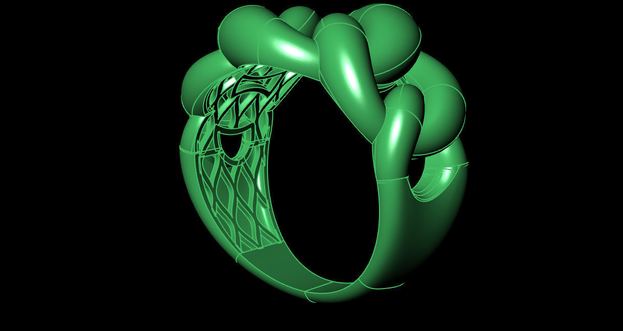 Bracelet Ring 3D print model_18