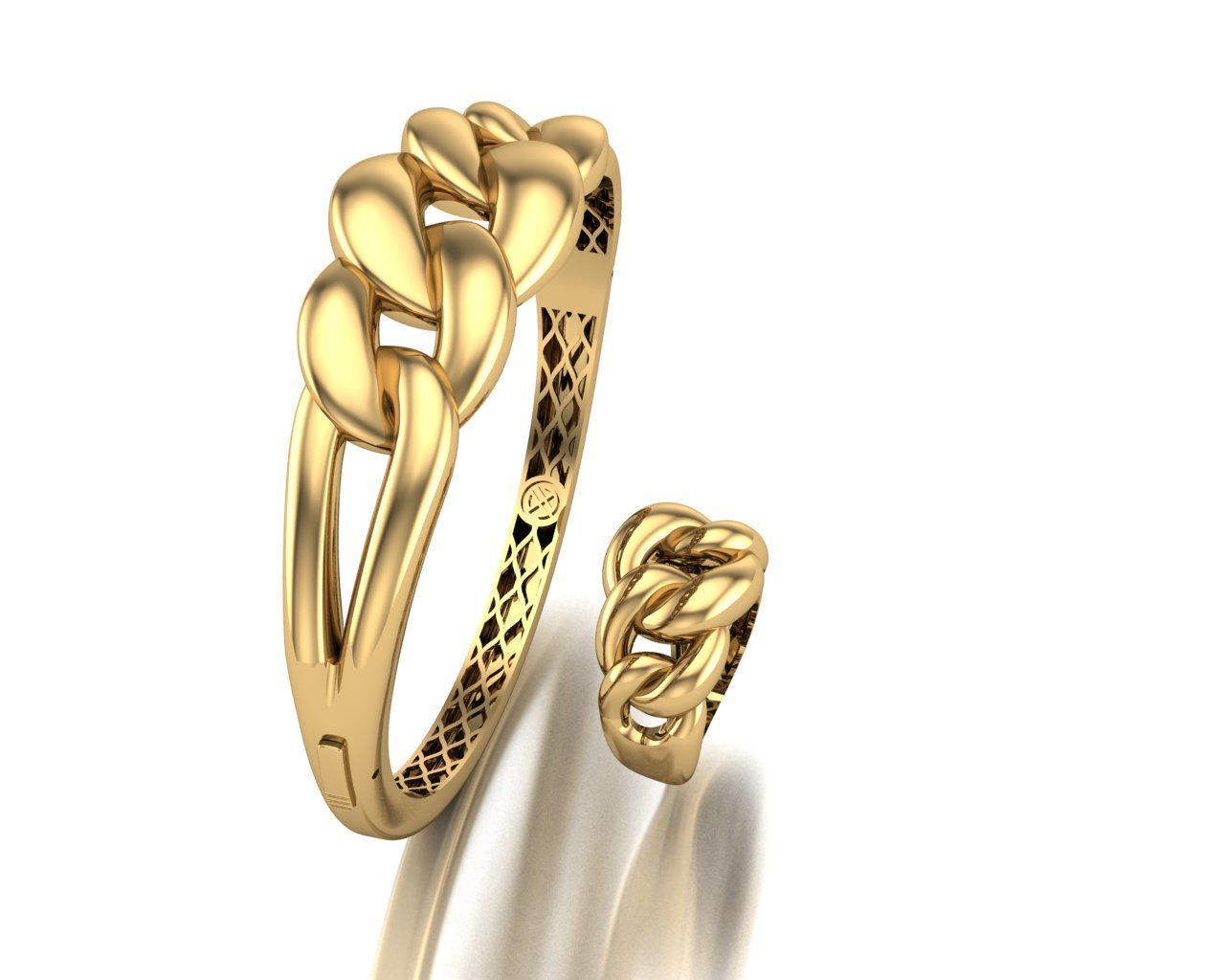 Bracelet Ring 3D print model_1