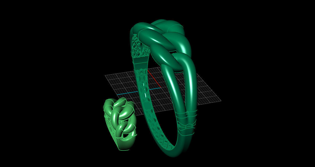 Bracelet Ring 3D print model_11