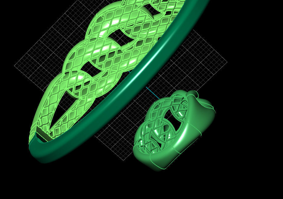 Bracelet Ring 3D print model_3