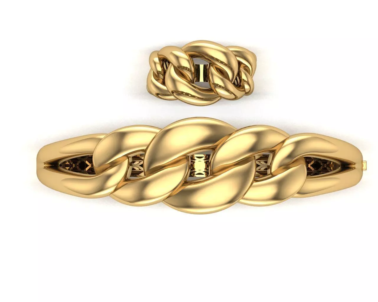 Bracelet Ring 3D print model_0