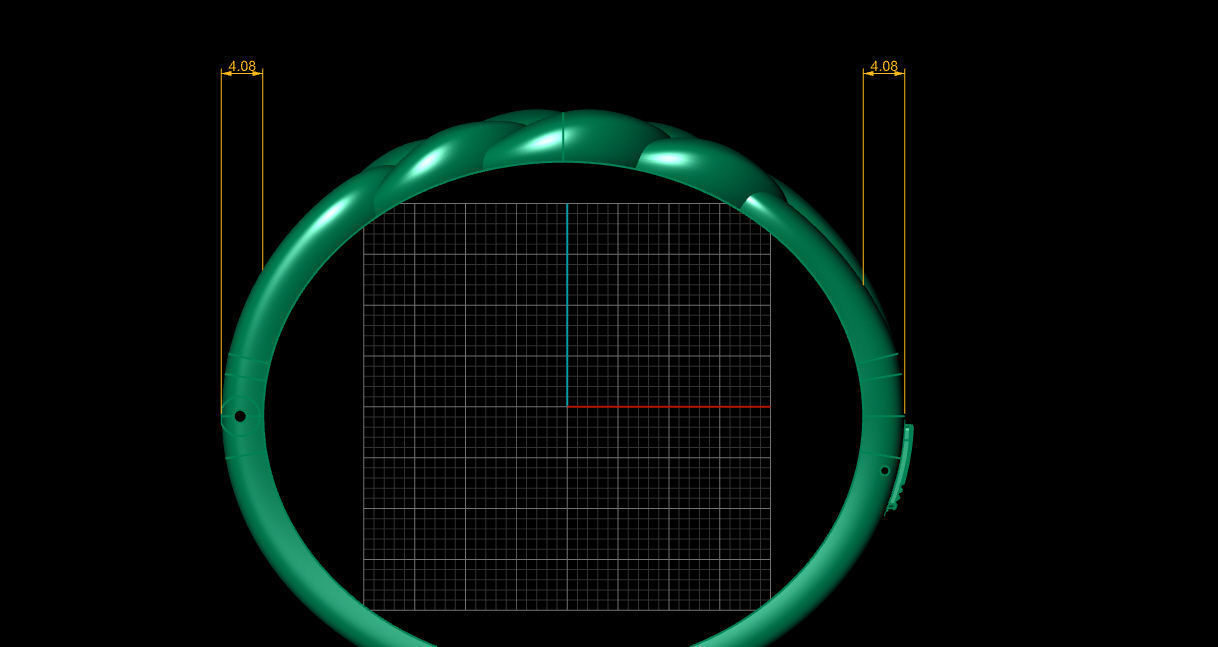 Bracelet Ring 3D print model_10