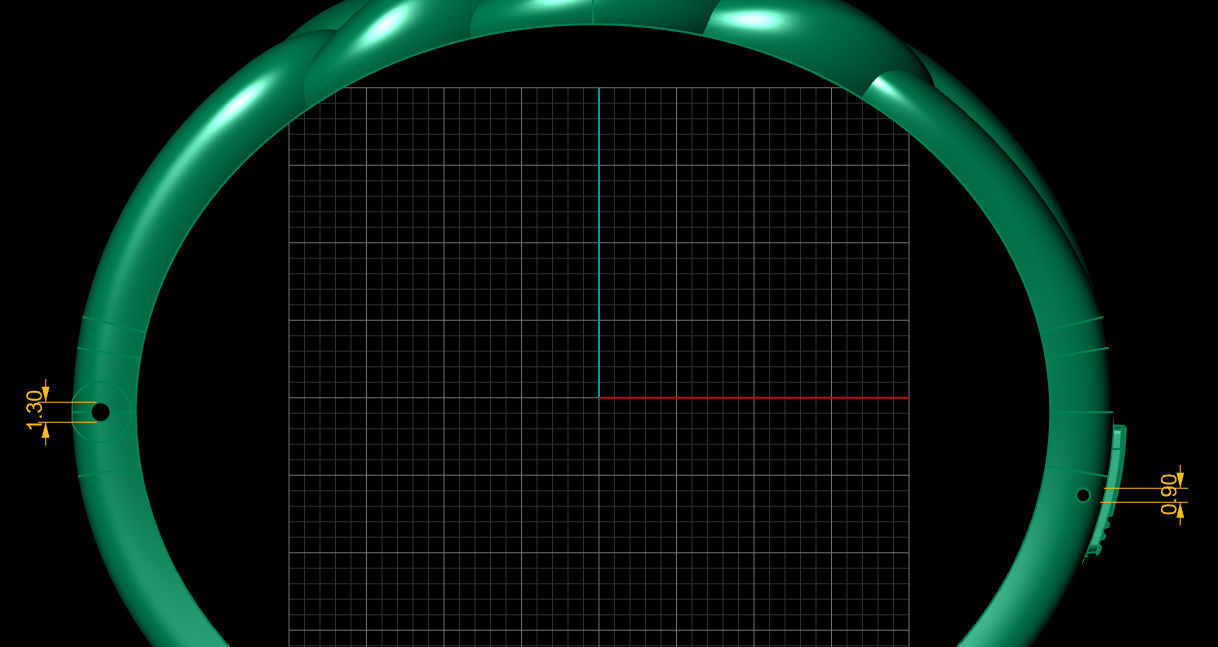 Bracelet Ring 3D print model_9