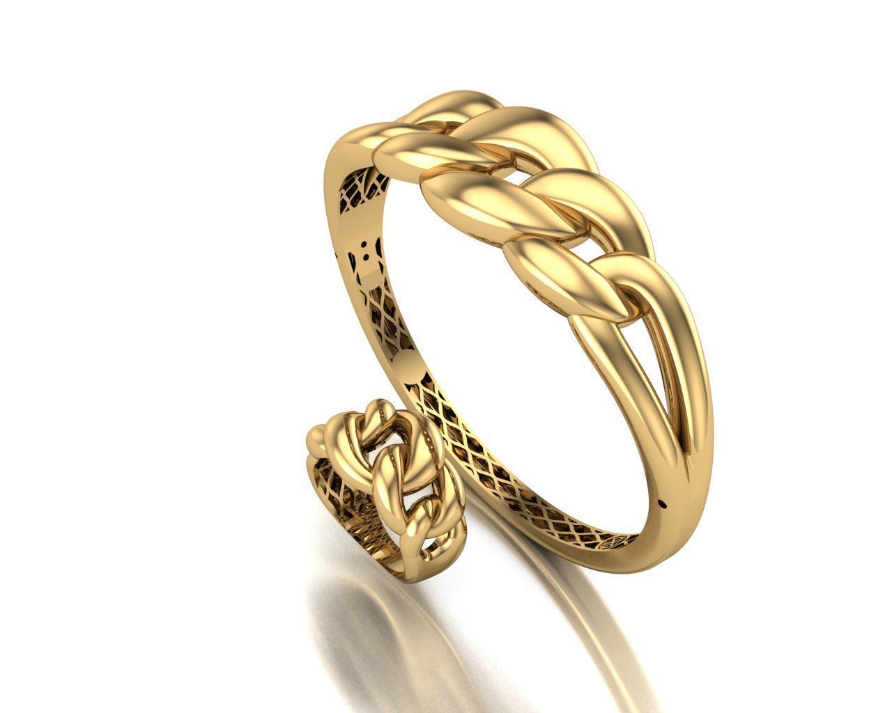 Bracelet Ring 3D print model_2