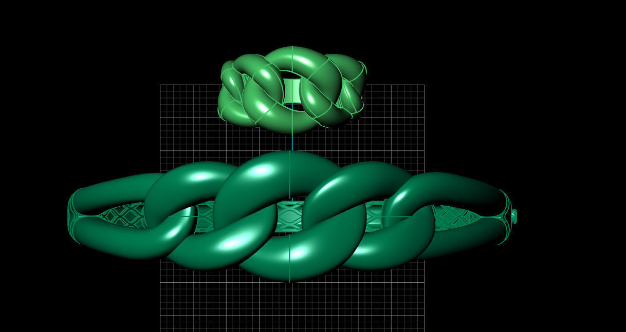 Bracelet Ring 3D print model_7