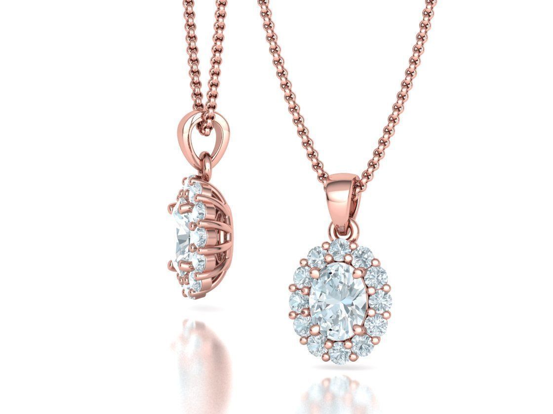 8x6 Oval 1ct Gem Princess Diana Ring and Pendant Collection _29