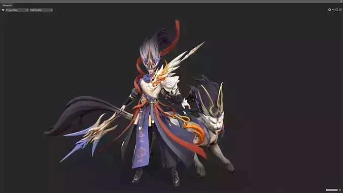 Yang Jian Low-poly 3D model