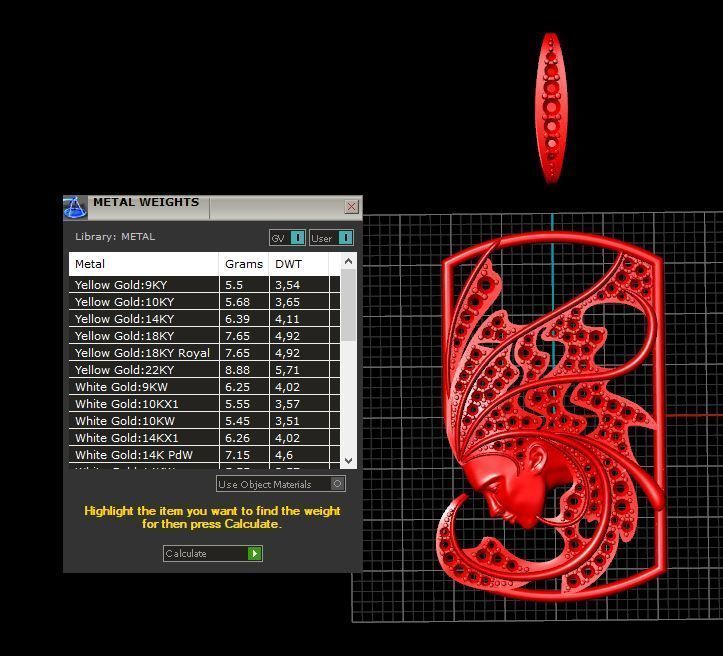 Pendant Atlantis sirena  magerit  3D print model_1