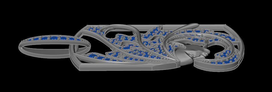 Pendant Atlantis sirena  magerit  3D print model_7