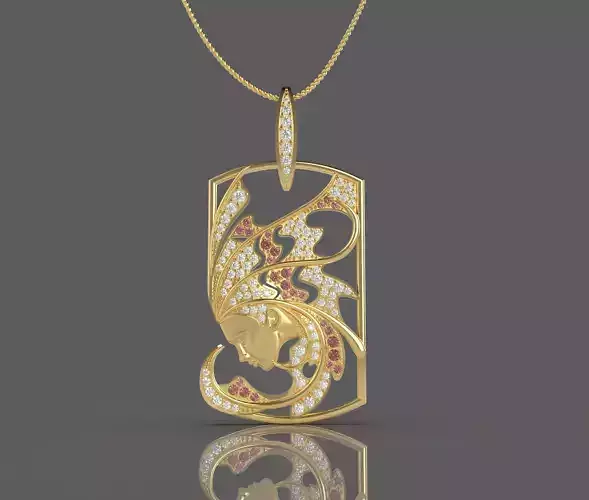 Pendant Atlantis sirena  magerit  3D print model
