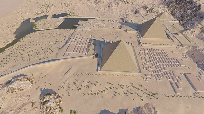 ancient egyptian pharaohs buildings-Ancient Egyptian Temple 3D model 6
