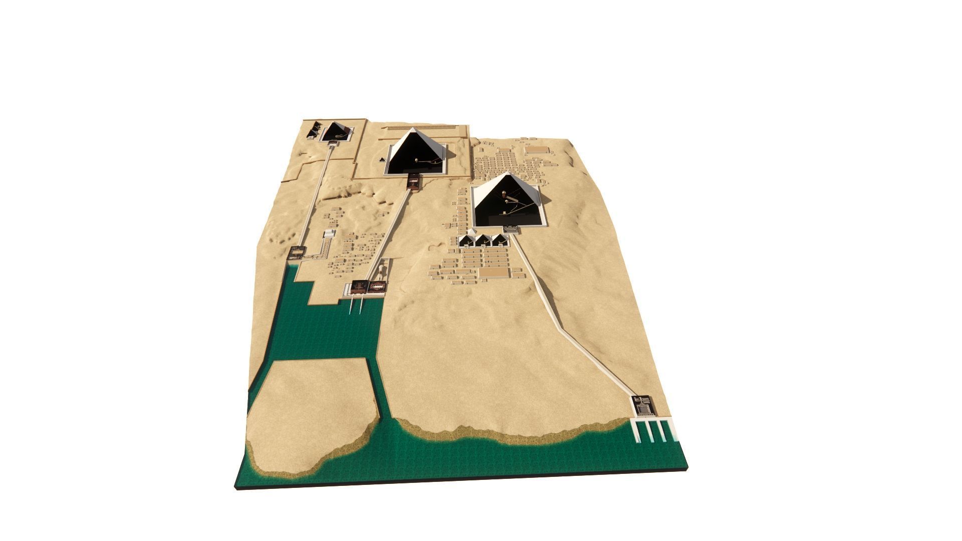 ancient egyptian pharaohs buildings-Ancient Egyptian Temple 3D model_14