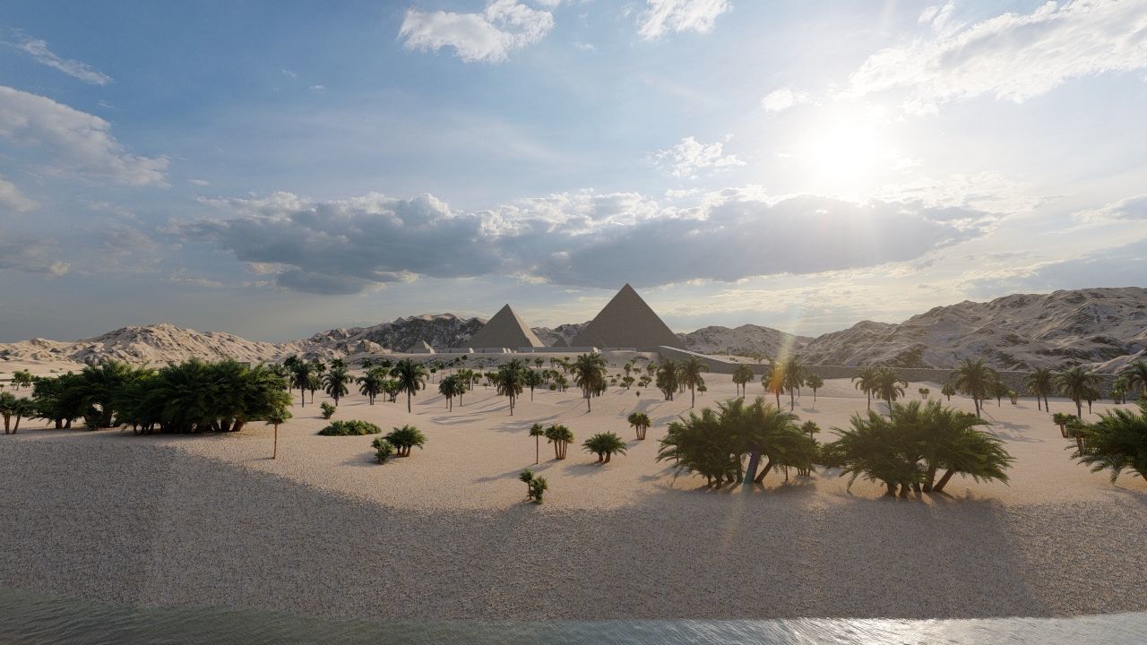 ancient egyptian pharaohs buildings-Ancient Egyptian Temple 3D model_18