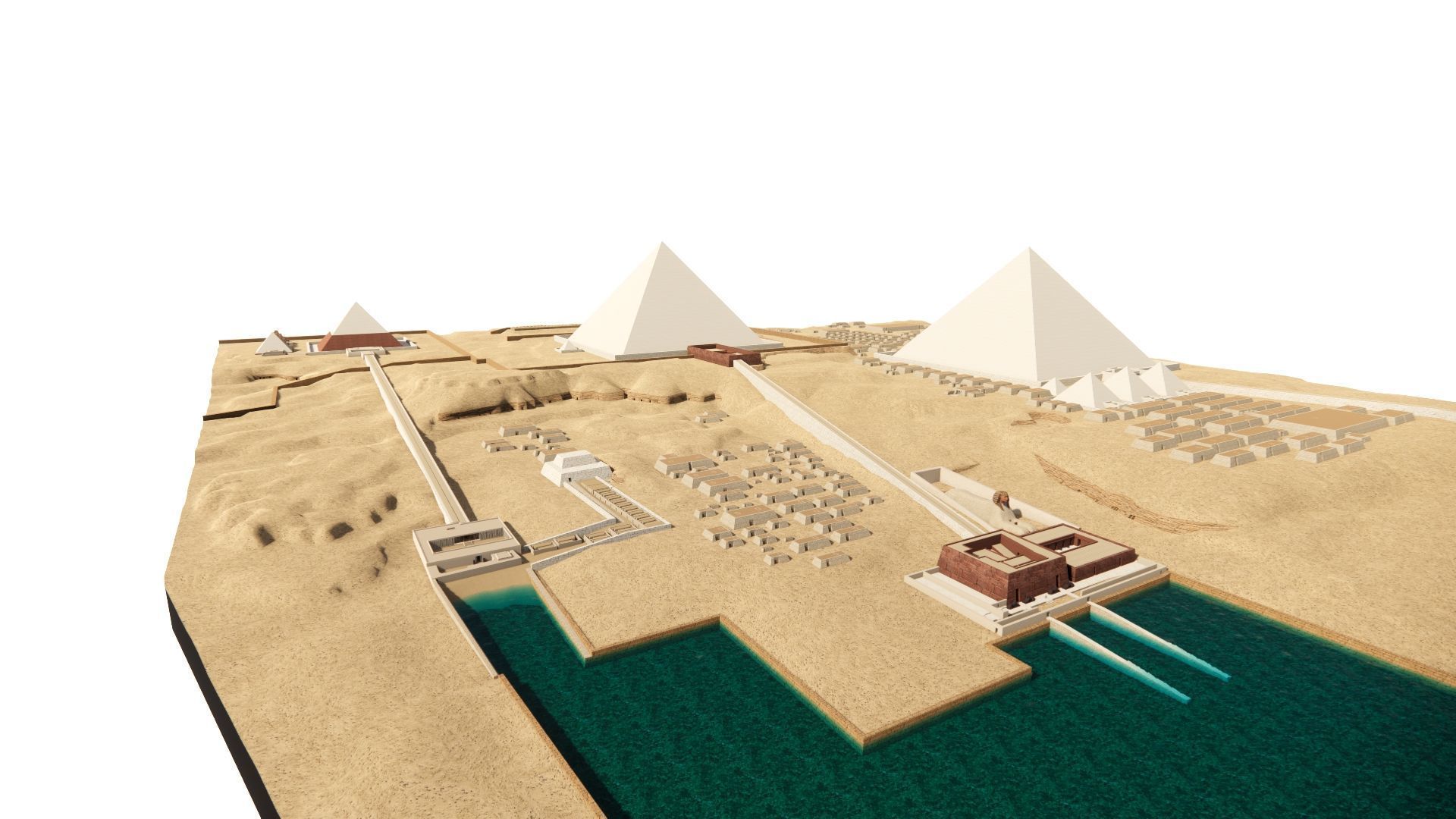 ancient egyptian pharaohs buildings-Ancient Egyptian Temple 3D model_17