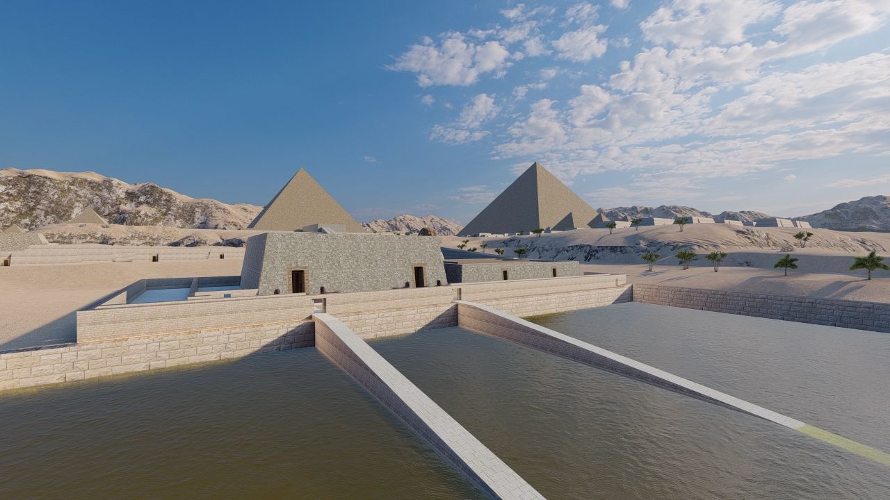 ancient egyptian pharaohs buildings-Ancient Egyptian Temple 3D model_24