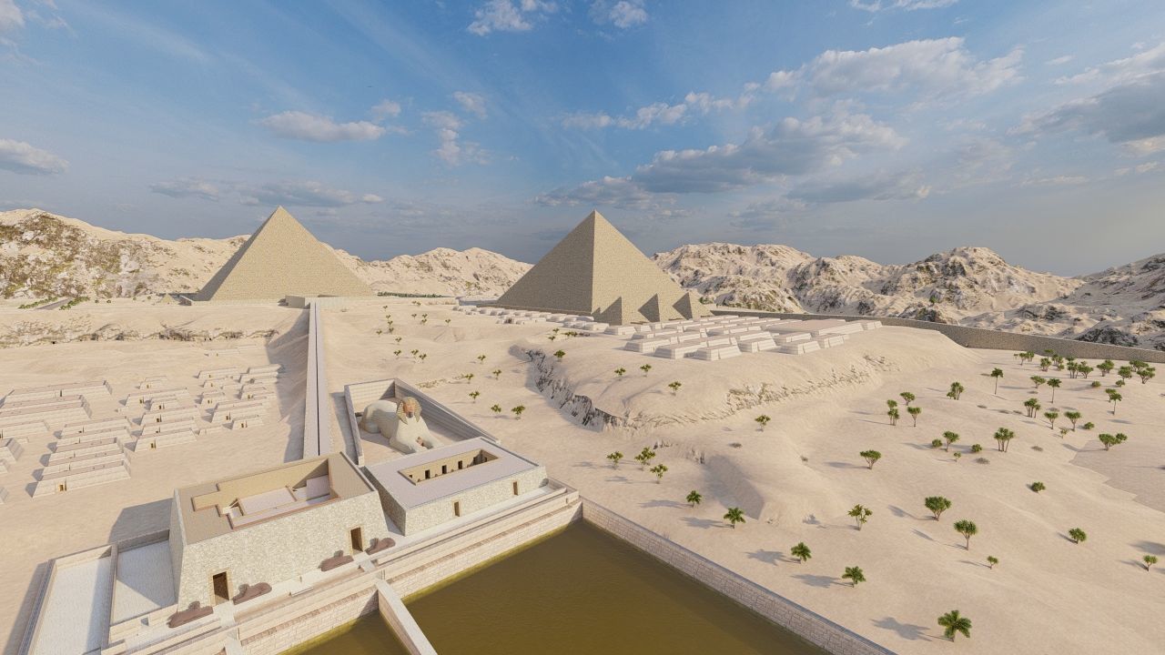 ancient egyptian pharaohs buildings-Ancient Egyptian Temple 3D model_11