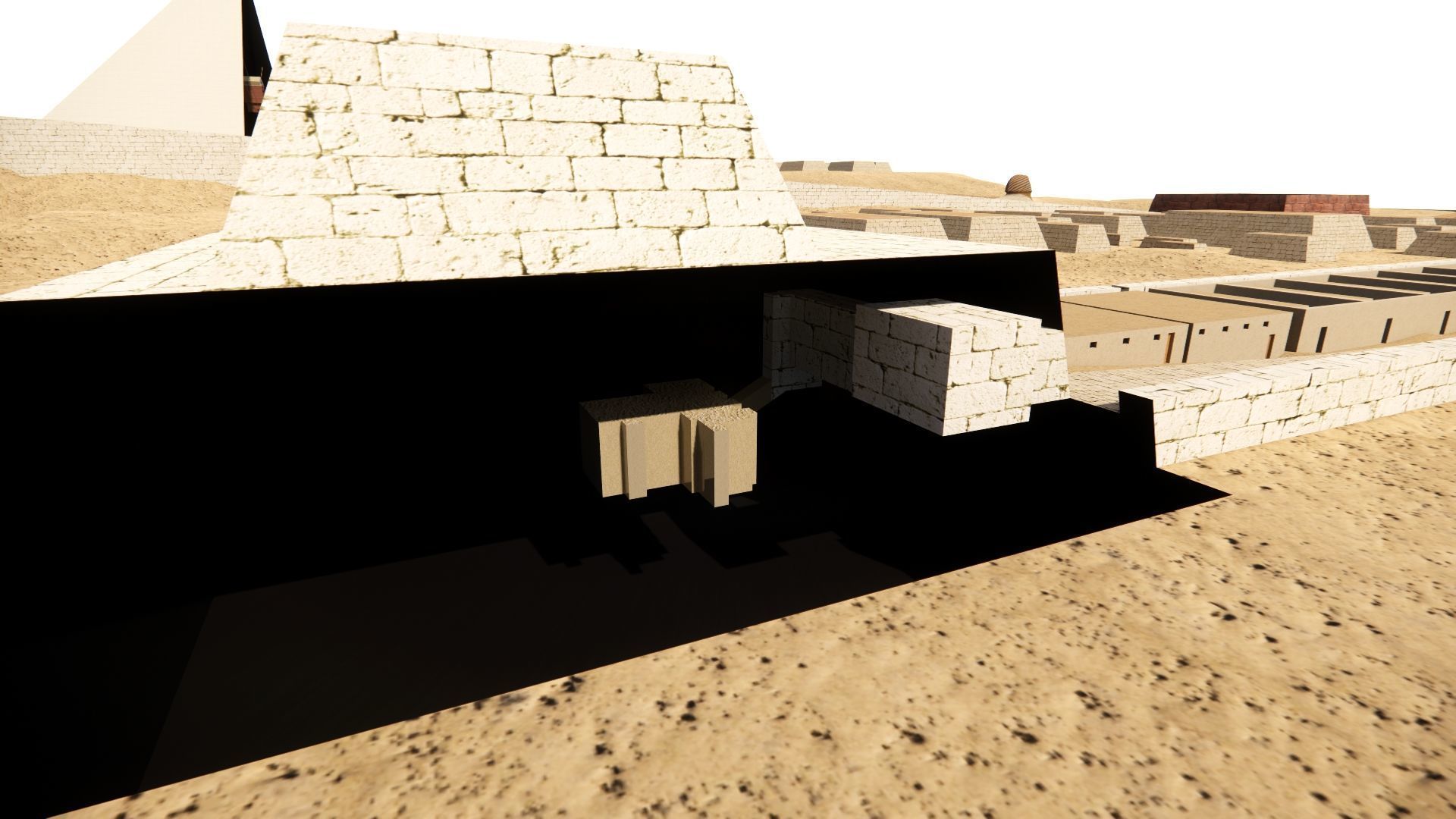 ancient egyptian pharaohs buildings-Ancient Egyptian Temple 3D model_23