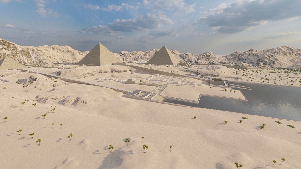 ancient egyptian pharaohs buildings-Ancient Egyptian Temple 3D model_2