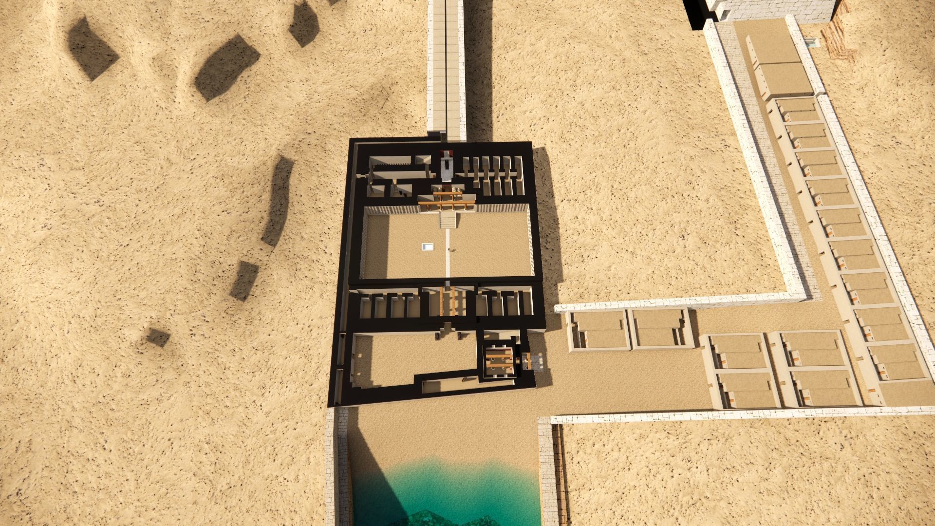 ancient egyptian pharaohs buildings-Ancient Egyptian Temple 3D model_29