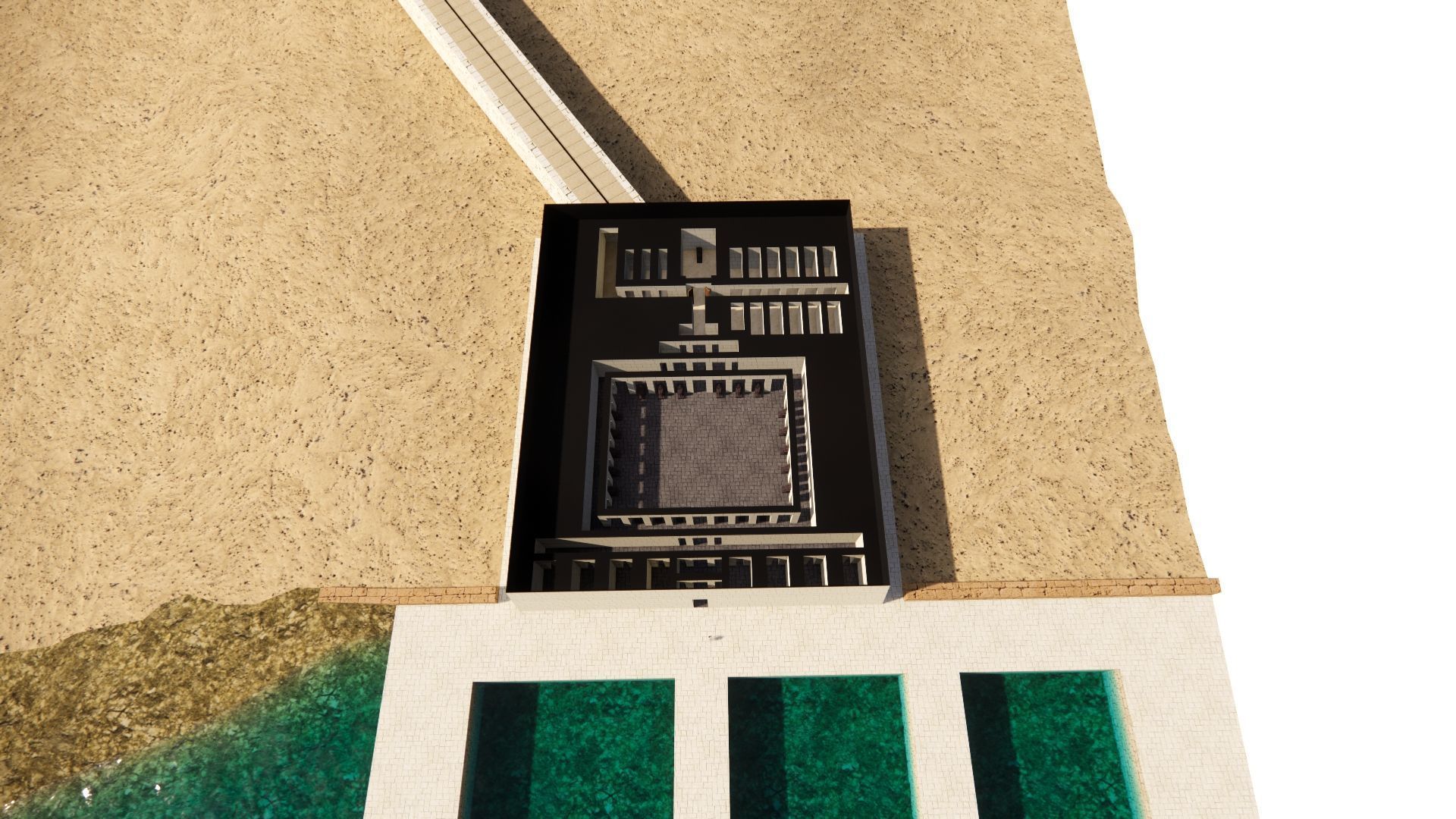 ancient egyptian pharaohs buildings-Ancient Egyptian Temple 3D model_30