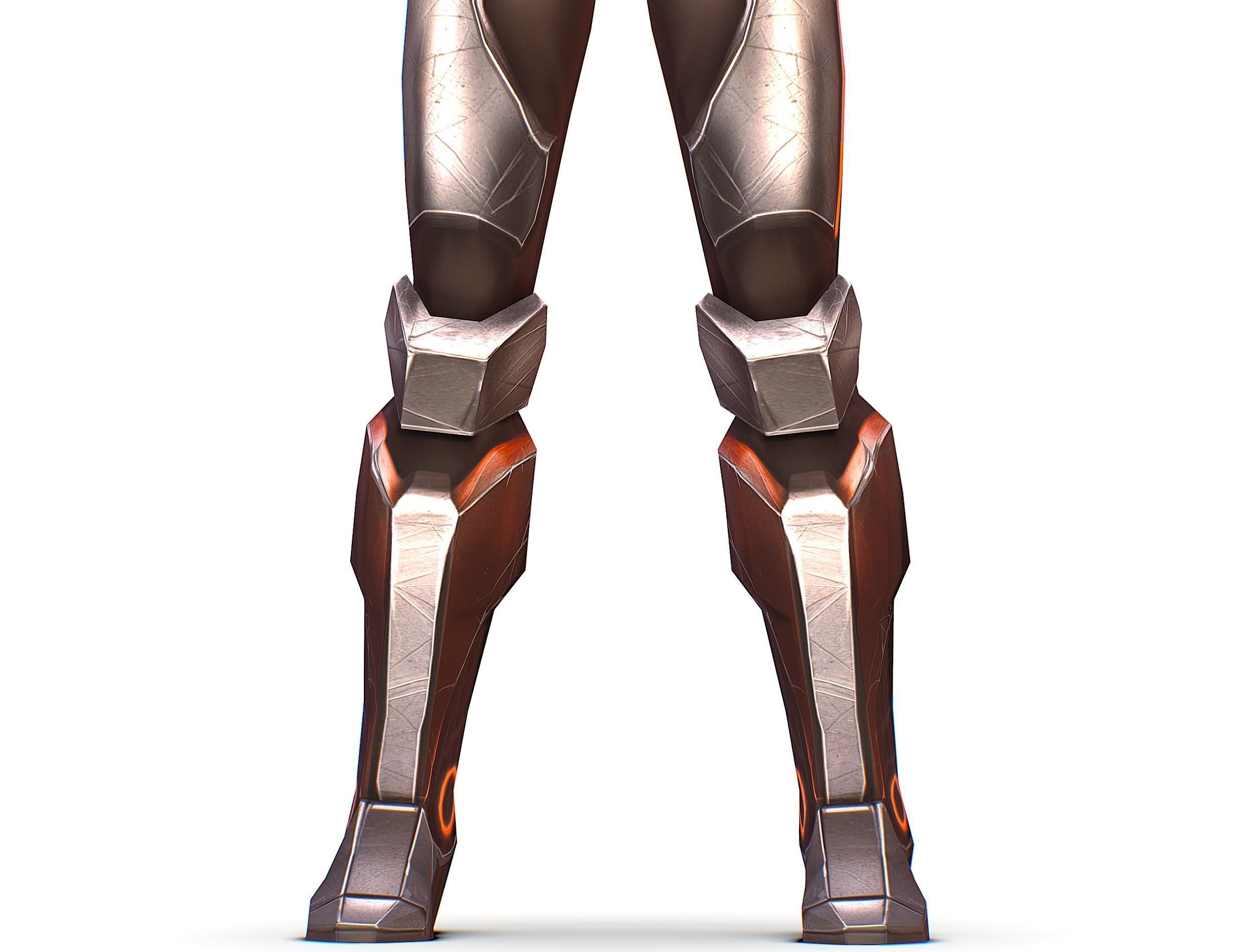 Cartoon Sci-Fi Cyborg Drone Heavy Machine Gunner Low-poly 3D model_18