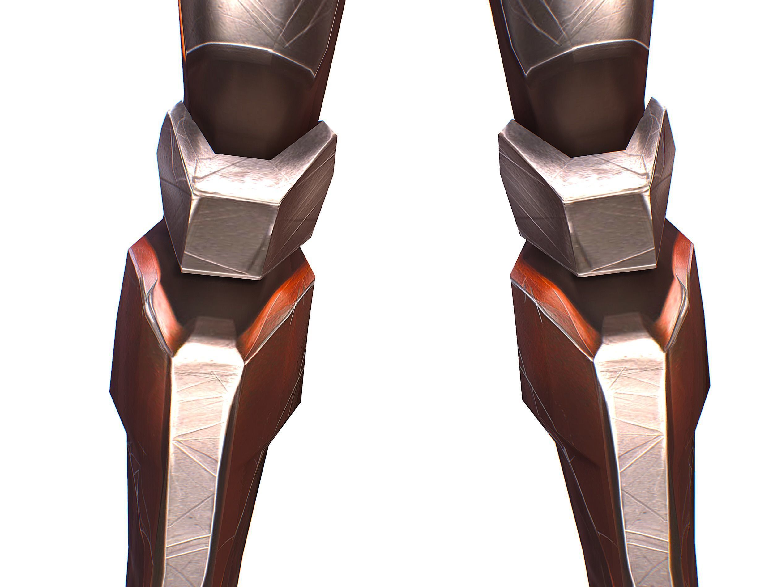 Cartoon Sci-Fi Cyborg Drone Heavy Machine Gunner Low-poly 3D model_60