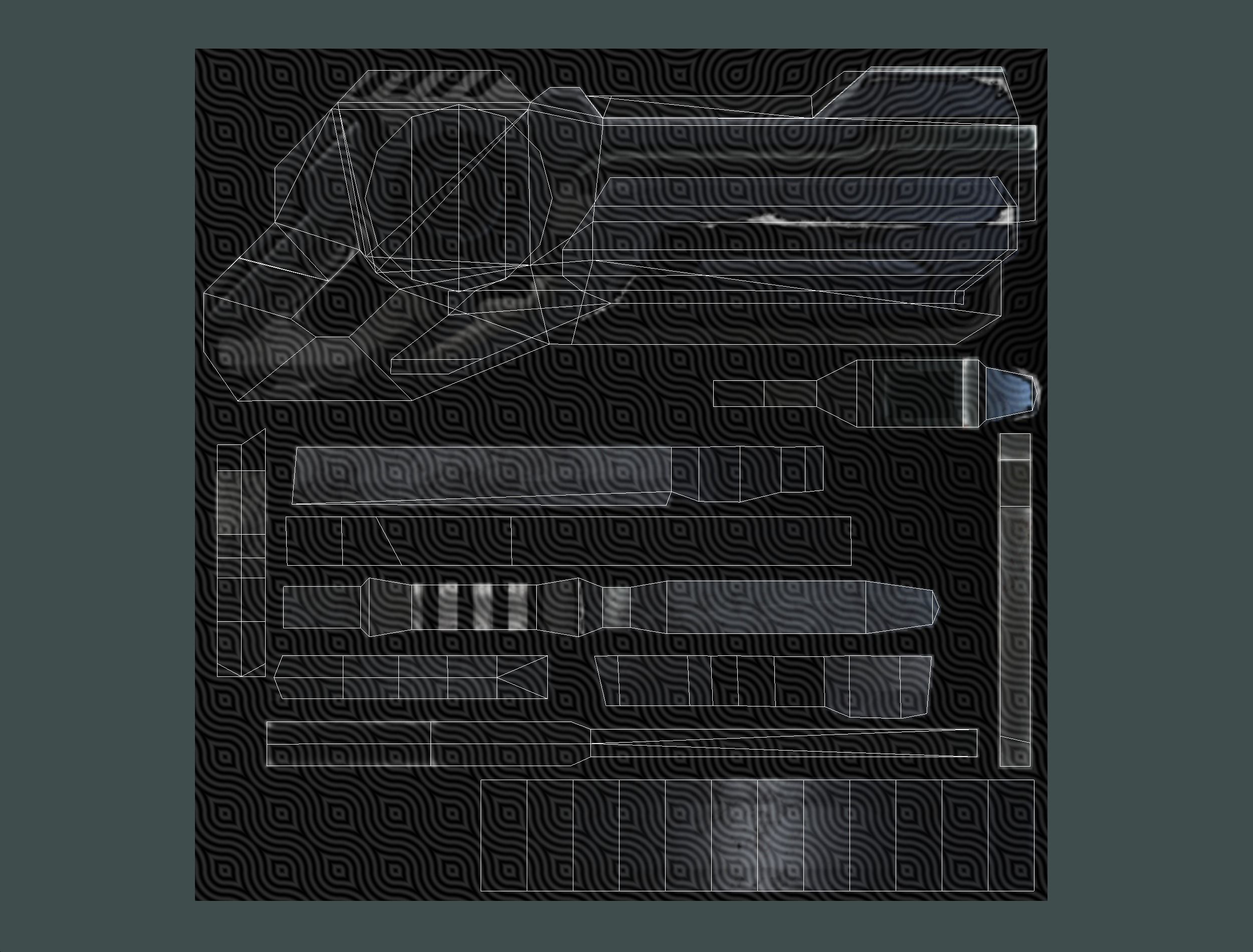 Cartoon Sci-Fi Cyborg Drone Heavy Machine Gunner Low-poly 3D model_68