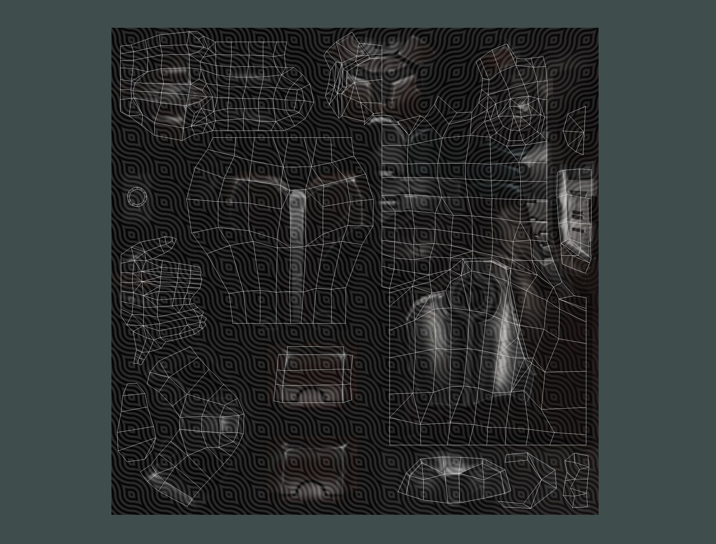 Cartoon Sci-Fi Cyborg Drone Heavy Machine Gunner Low-poly 3D model_66