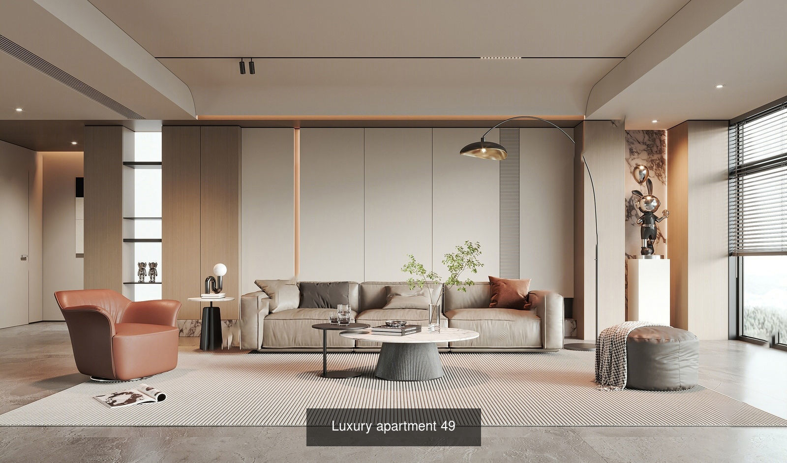 Interior furniture-bedroom furniture-apartment living room 3D Model Collection_9