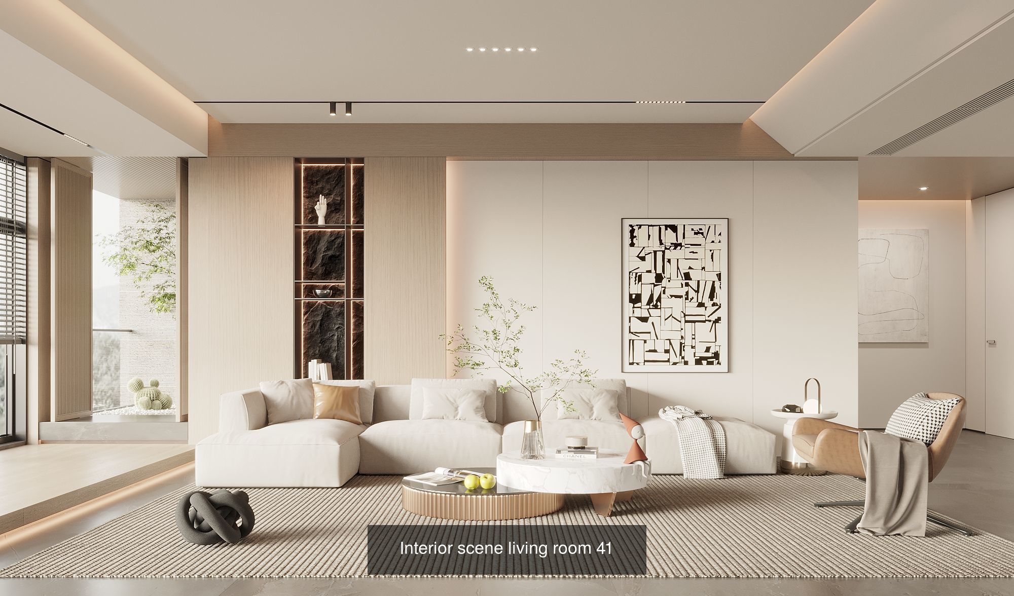 Interior furniture-bedroom furniture-apartment living room 3D Model Collection_17