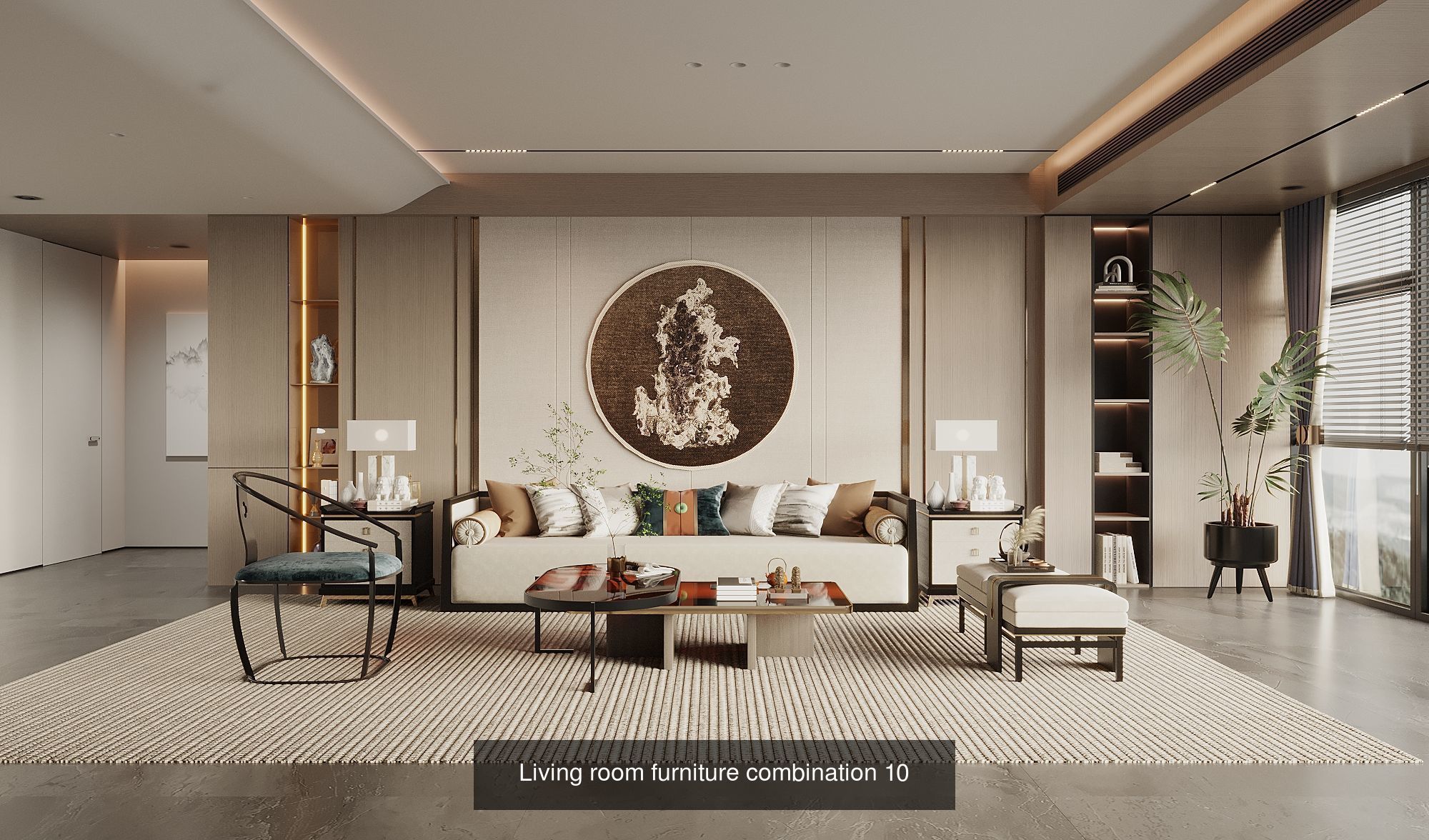 Interior furniture-bedroom furniture-apartment living room 3D Model Collection_51