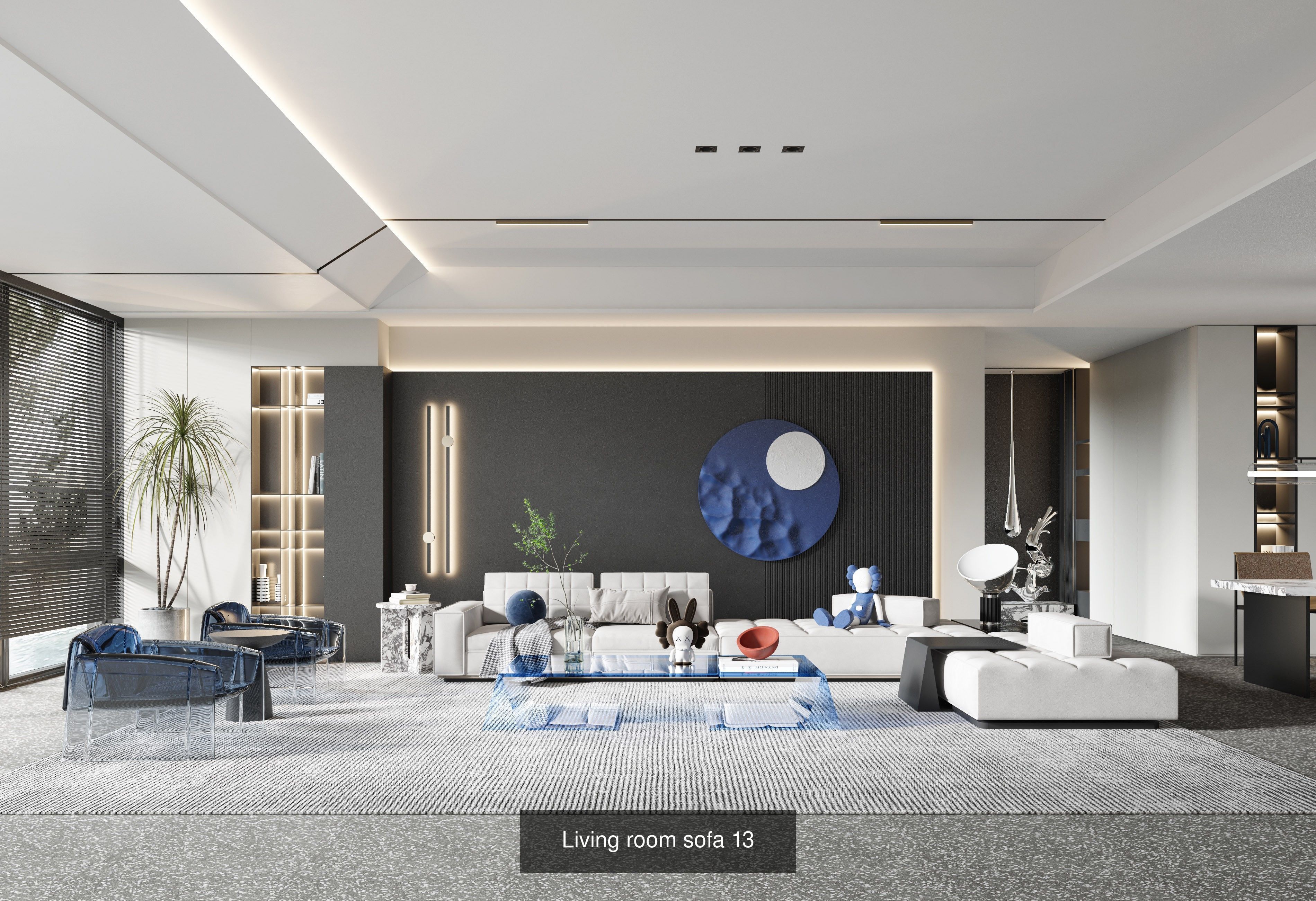 Interior furniture-bedroom furniture-apartment living room 3D Model Collection_48