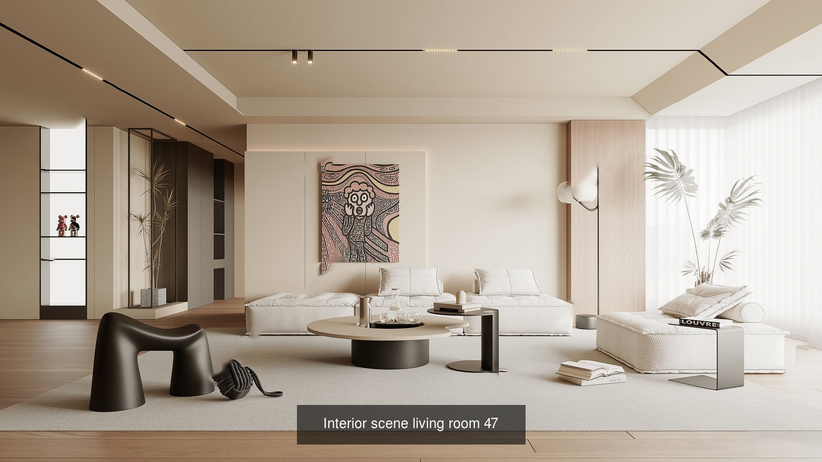 Interior furniture-bedroom furniture-apartment living room 3D Model Collection_11