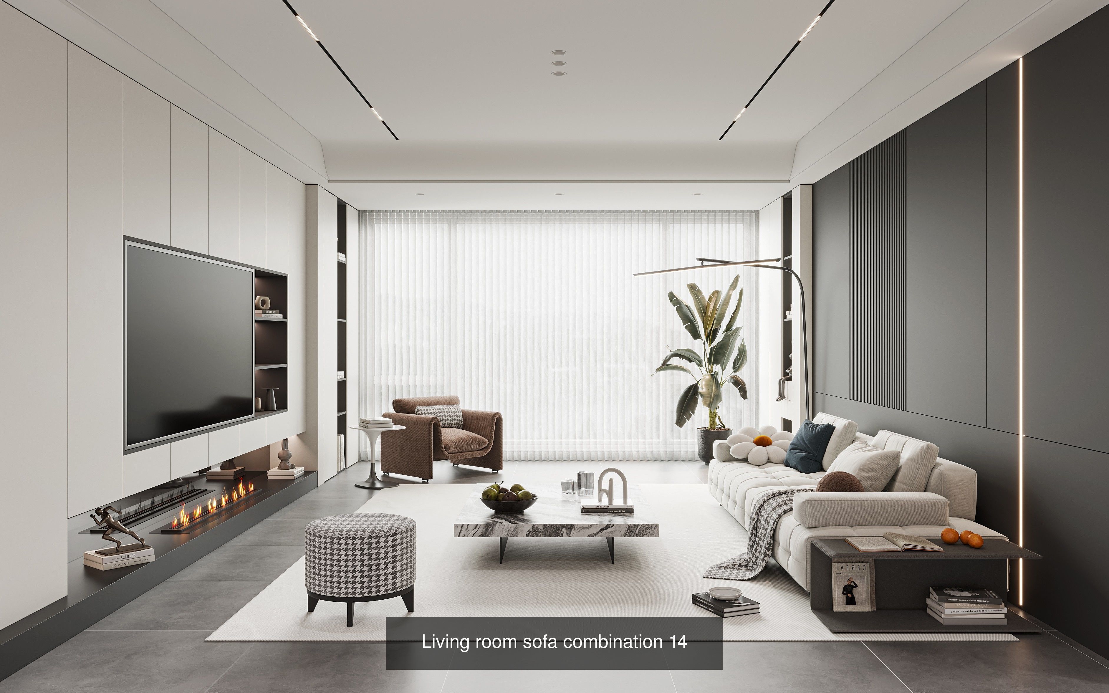 Interior furniture-bedroom furniture-apartment living room 3D Model Collection_19