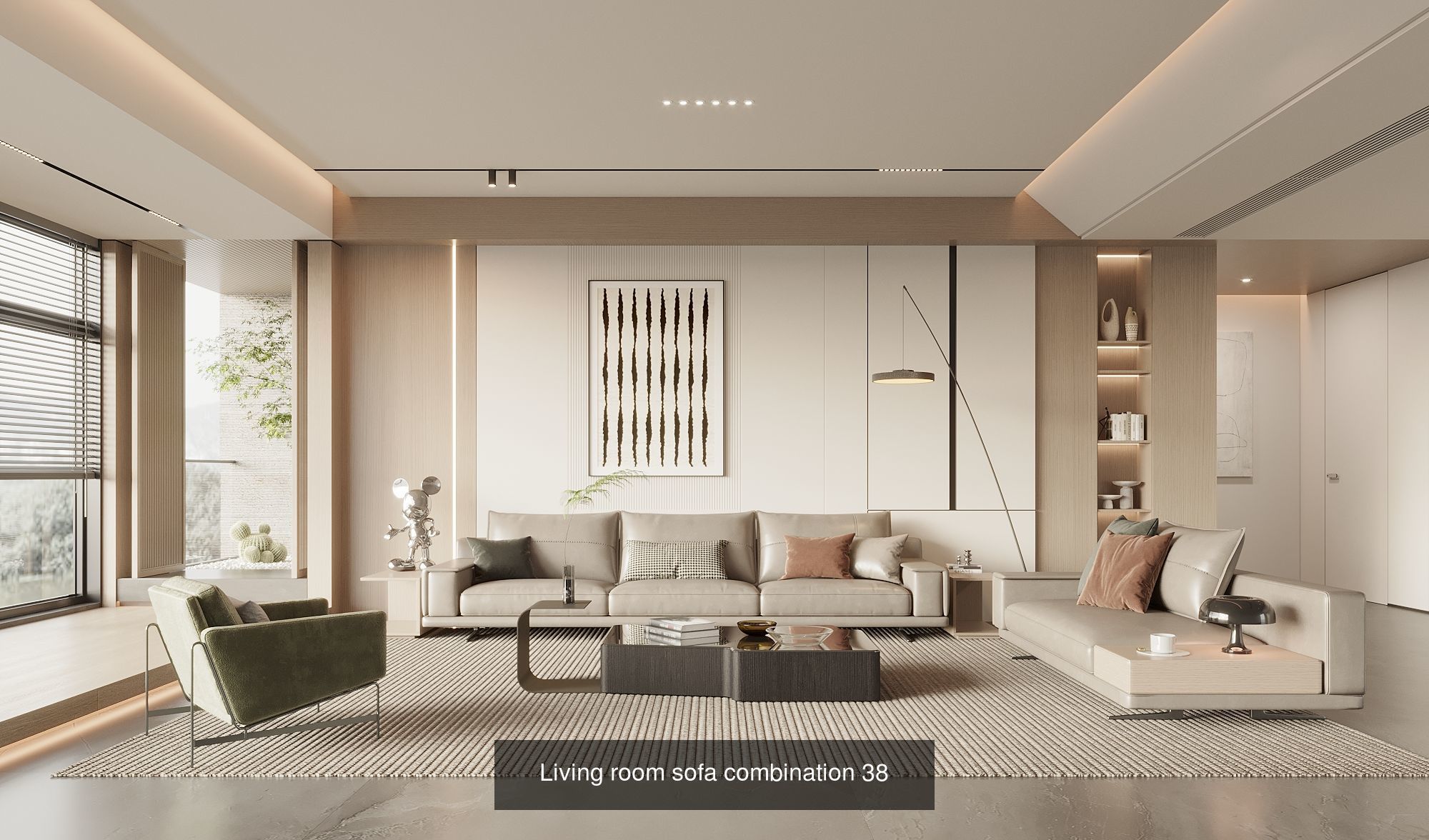 Interior furniture-bedroom furniture-apartment living room 3D Model Collection_21