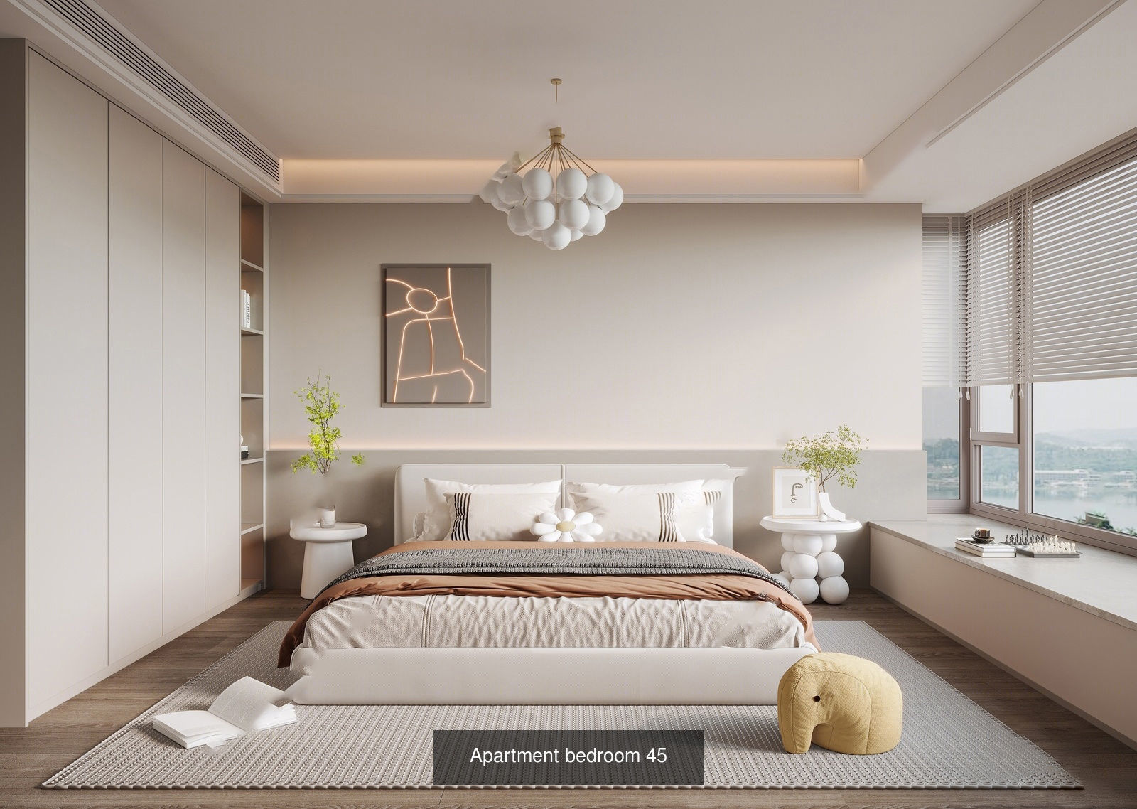 Interior furniture-bedroom furniture-apartment living room 3D Model Collection_13
