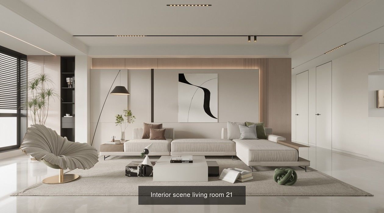 Interior furniture-bedroom furniture-apartment living room 3D Model Collection_39