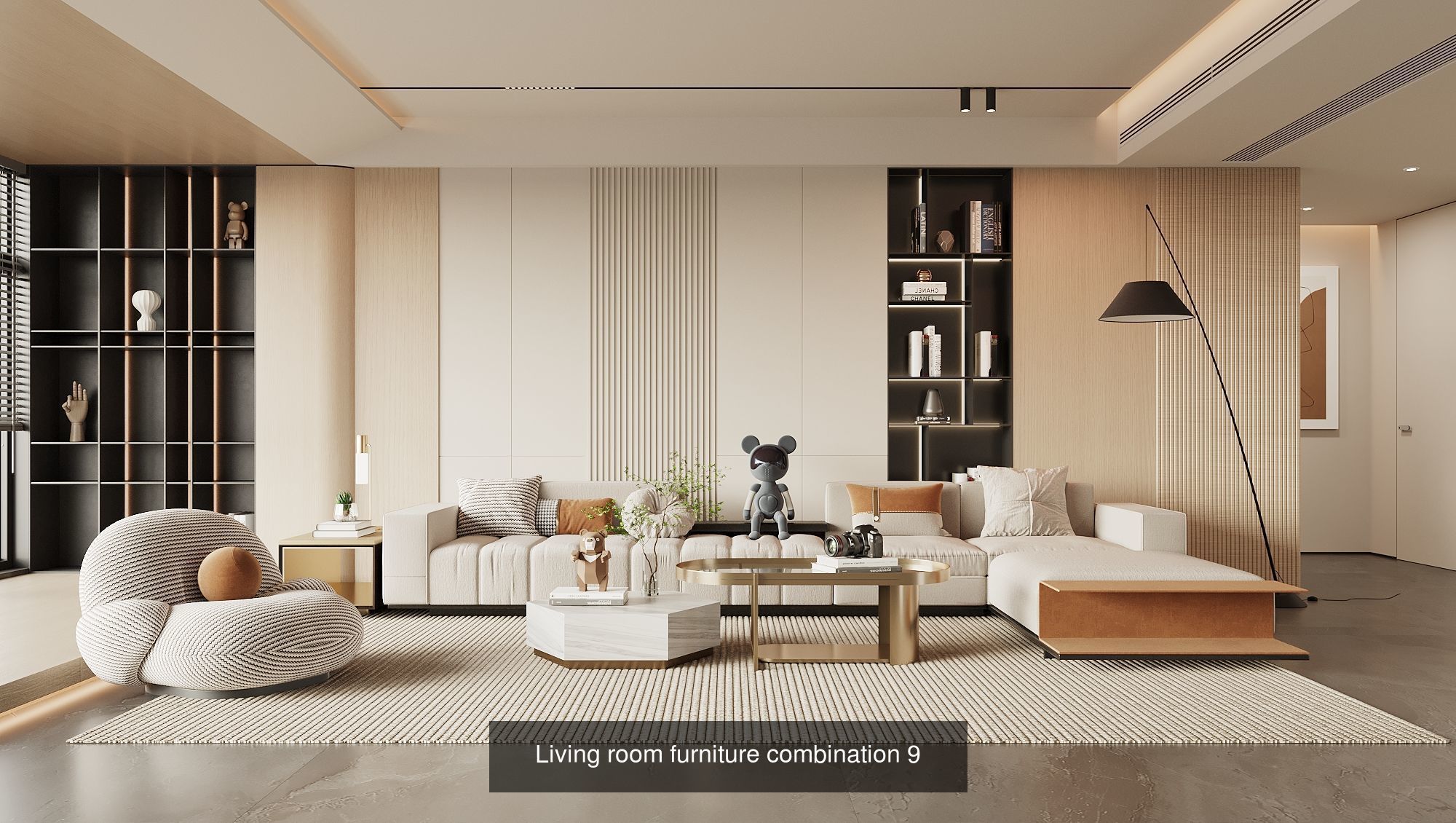 Interior furniture-bedroom furniture-apartment living room 3D Model Collection_3